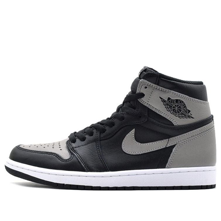 Air Jordan 1 Retro High OG Shadow 2018 black and gray side view