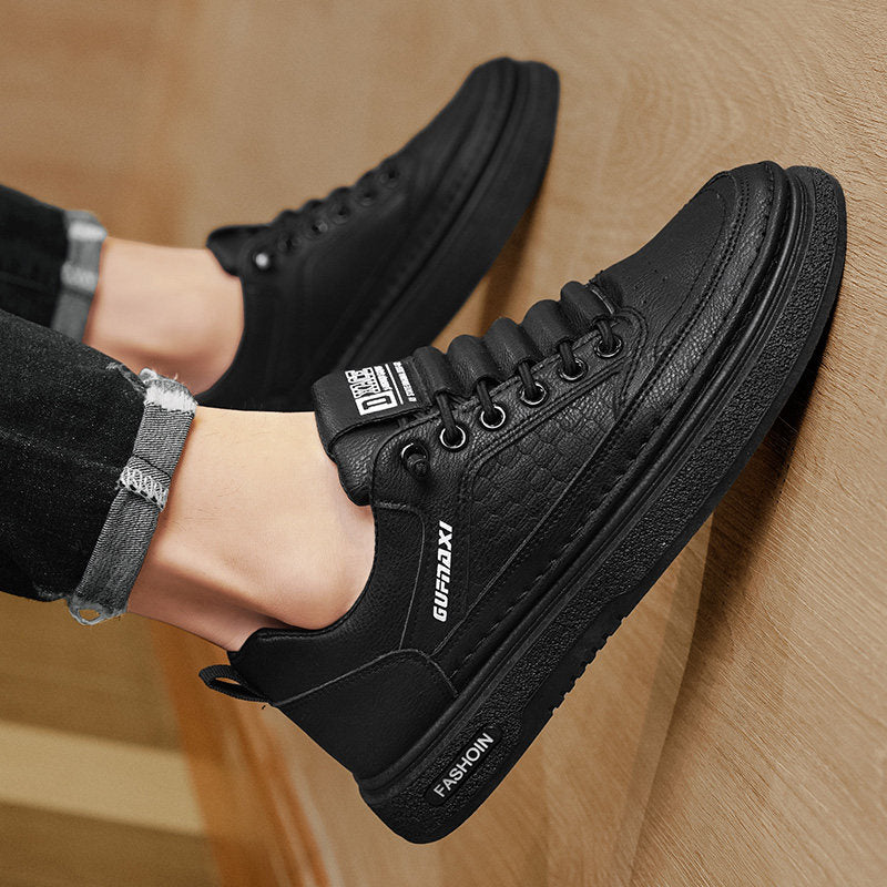 Men's Black, Tan and Navy Slip-On Sneakers