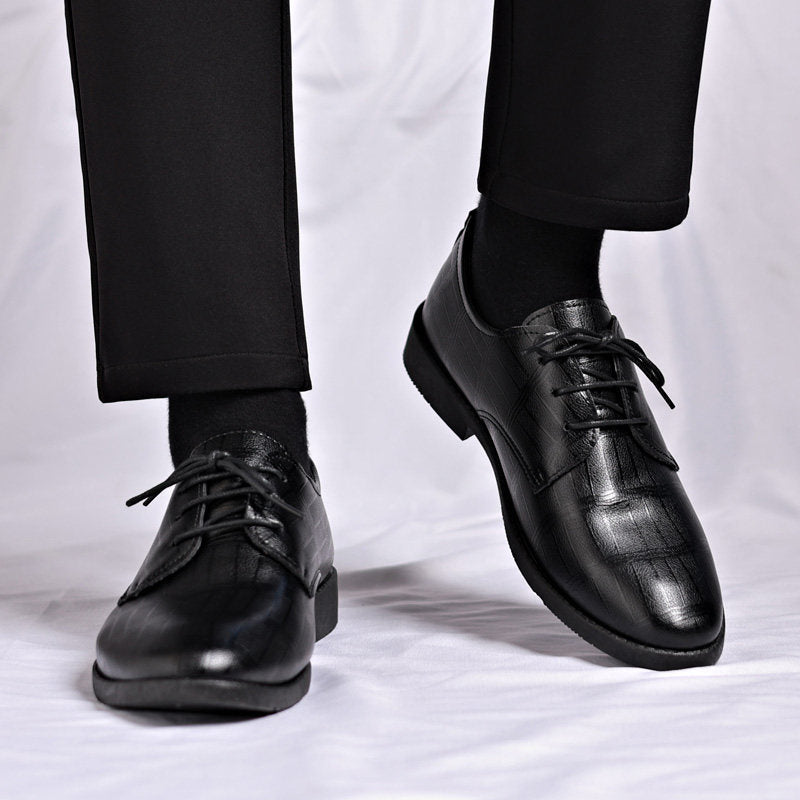Men's Black, Navy and Silver Dress Shoes