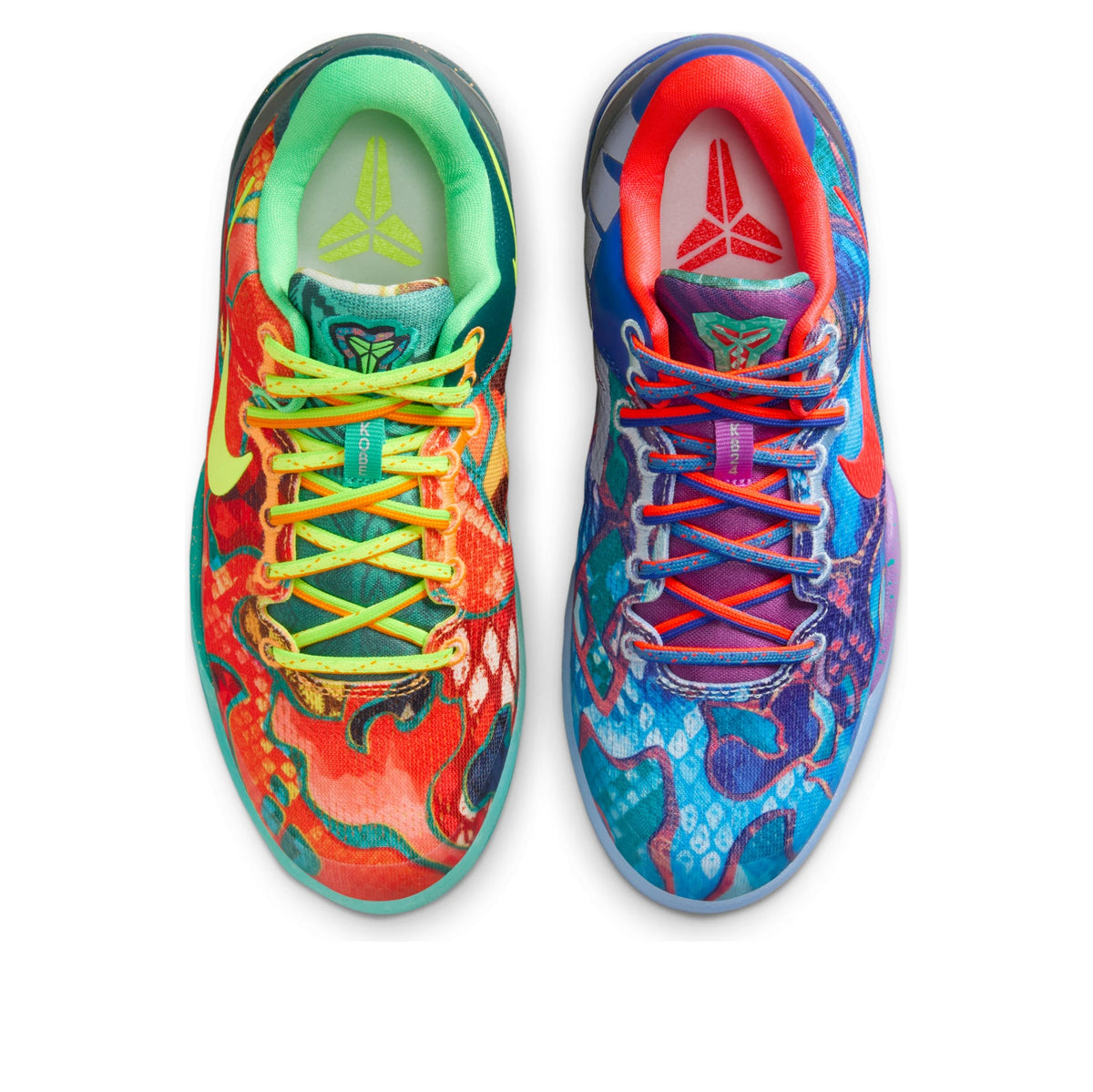 Nike Multicolor Mismatched Low-Top Basketball Shoes