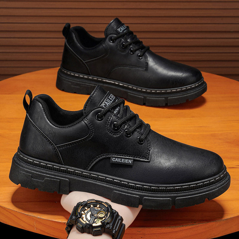 Men's Black, Silver and Navy Retro Dress Shoes