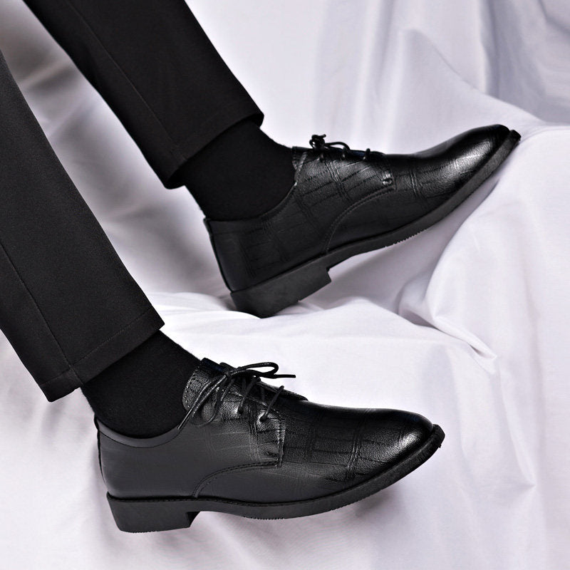 Men's Black, Navy and Silver Dress Shoes