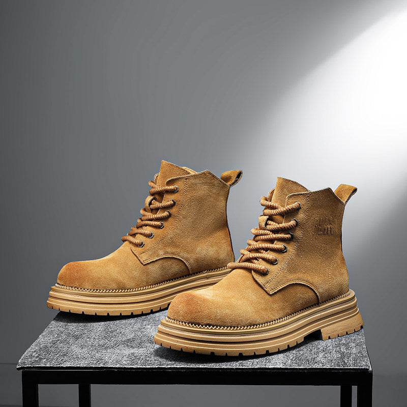 Men's Tan, Olive and Green High-Top Boots