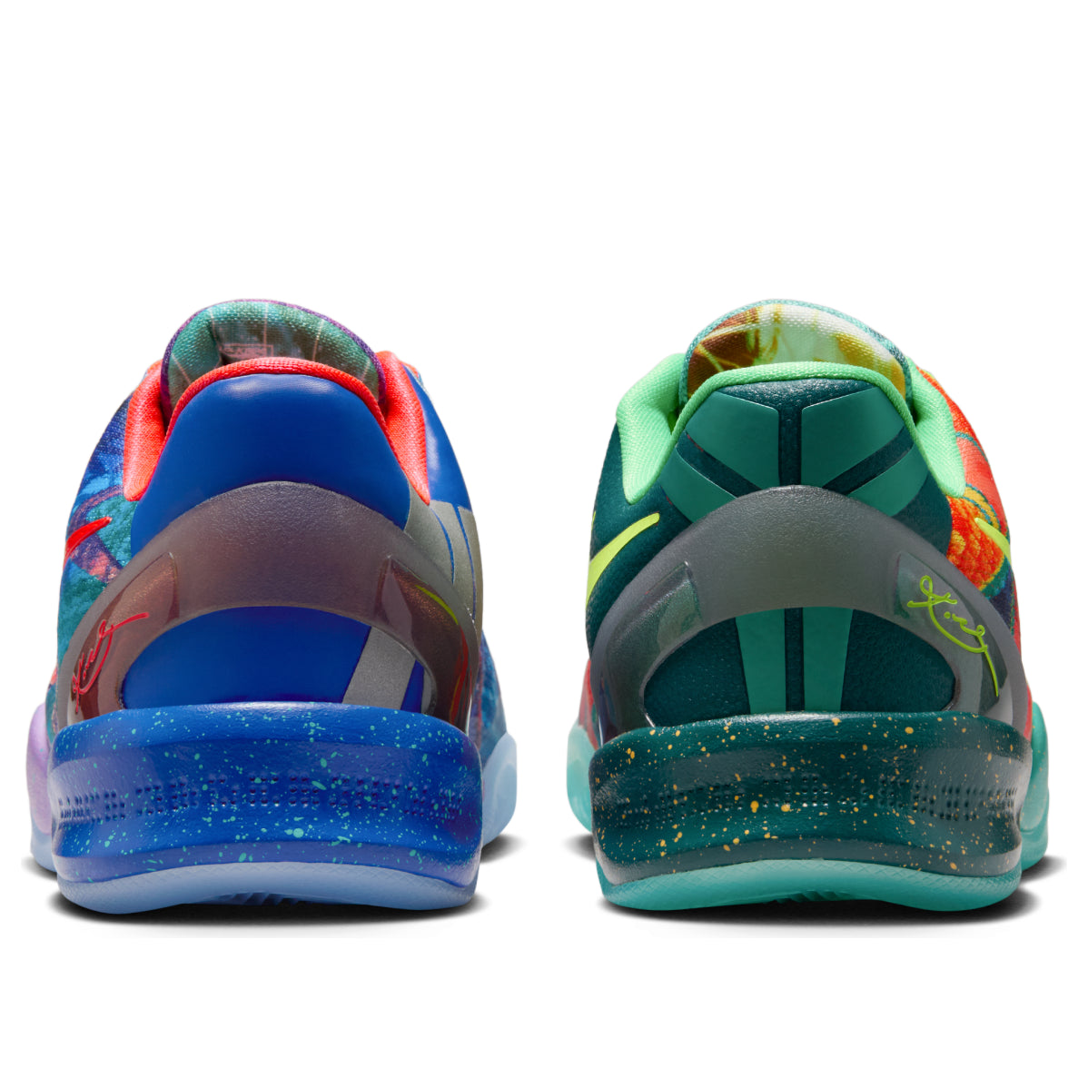 Nike Multicolor Mismatched Low-Top Basketball Shoes
