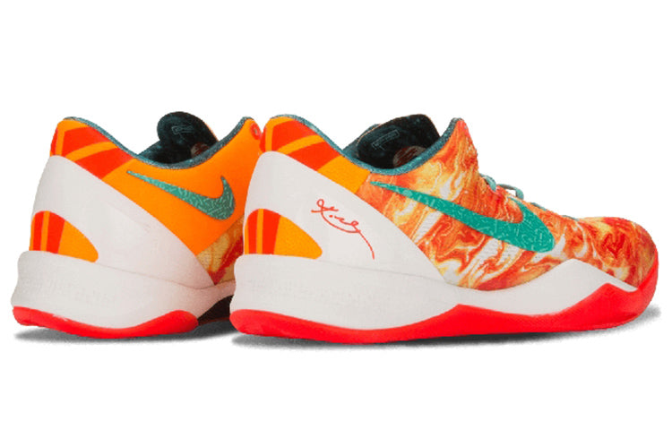 Nike Orange & Teal Low-Top Basketball Shoes