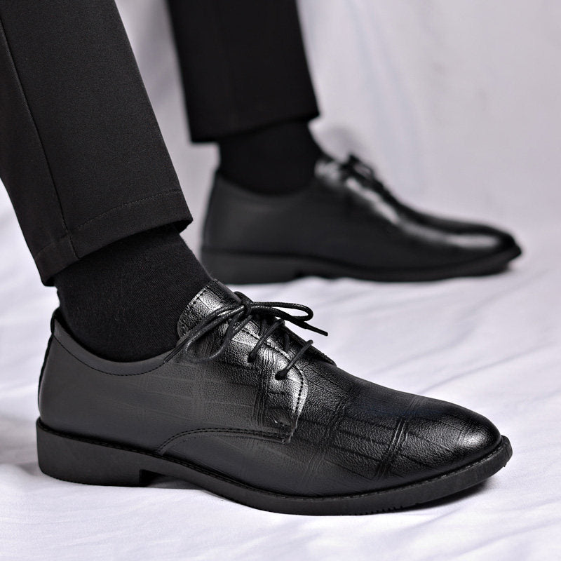 Men's Black, Navy and Silver Dress Shoes