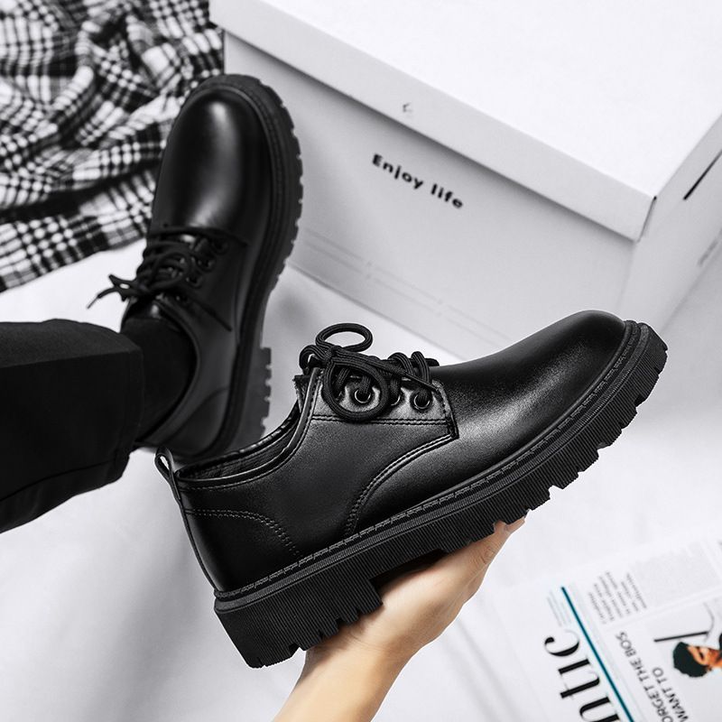 Men's Black, Cream and Navy Platform Dress Shoes