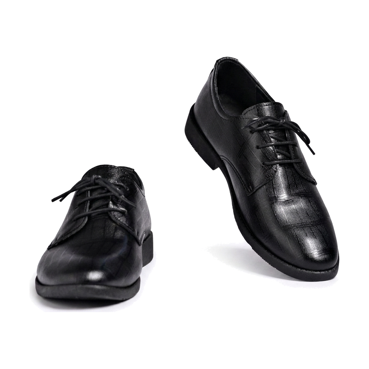 Men's Black, Navy and Silver Dress Shoes