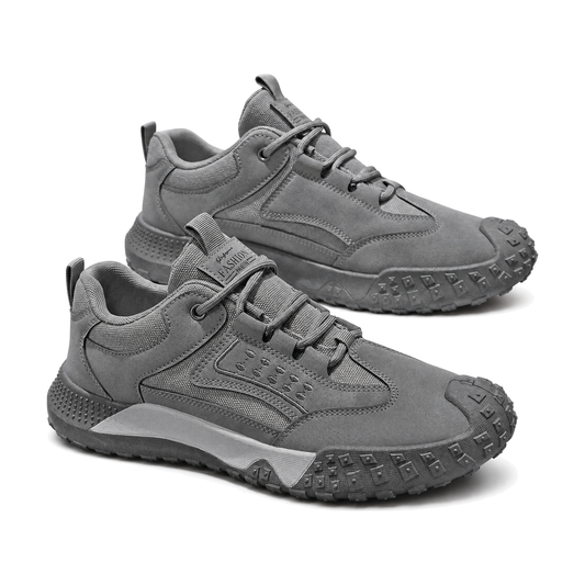 Men's Olive, Gray and Silver Outdoor Walking Sneakers